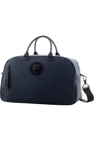 Philipp Plein Torebki, Mężczyzna, Niebieski, ONE SIZE, Niebieska Torba Duffle Boston dla Mężczyzn