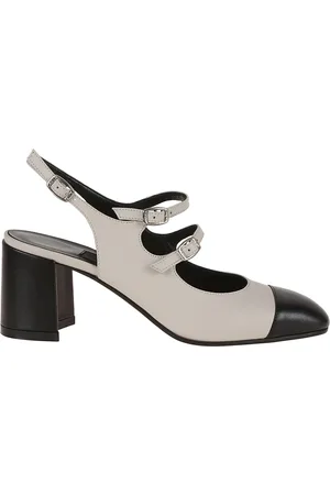 Carel Buty, Kobieta, Szary, 36 EU, Beżowe Skórzane Pompki Mary Jane