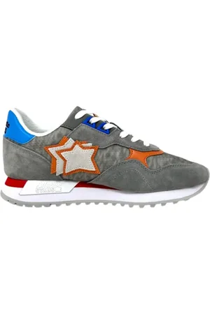 Atlantic Stars Buty, Mężczyzna, Szary, 41 EU, Męskie Skórzane i Materiałowe Sneakersy