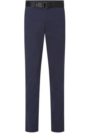 Calvin Klein Spodnie, Mężczyzna, Niebieski, W33 L34, Stylowe Spodnie