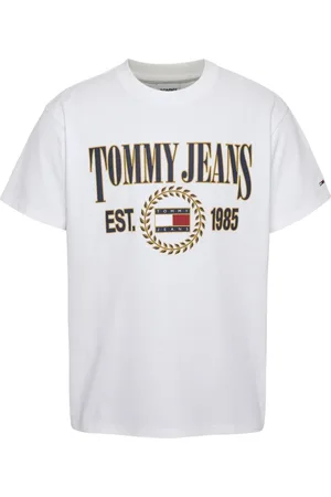 Tommy Hilfiger Koszulki, Mężczyzna, Biały, S, Bawełna, Koszulka z Logo z Bawełny Biała