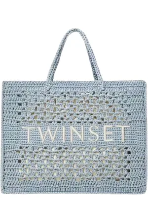 Twin-Set Torebki, Kobieta, Niebieski, ONE SIZE, Niebieska Tear Bohemian Torba na ramię