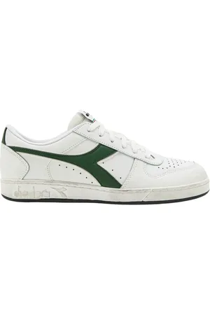 Diadora Buty, Mężczyzna, Biały, 44 EU, Wintage Basketbalowy Styl Skórzane Sneakersy
