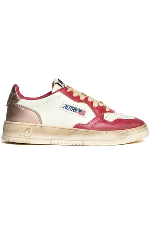 Autry Buty, Kobieta, Wielobarwność, 36 EU, Eleganckie Białe Różowe Miedziane Sneakersy
