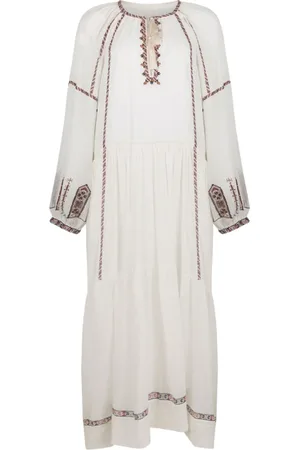 Isabel Marant Sukienki, Kobieta, Biały, S, Ecru Florenza Sukienka Maxi