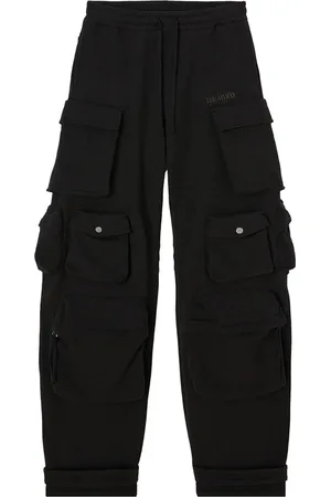The Attico Spodnie, Kobieta, Czarny, 2XS, Czarne Spodnie Stylowy Wielokieszeniowy Design
