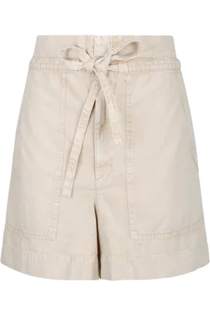 Isabel Marant Szorty, Kobieta, Beżowy, M, Denim, Szorty Dżinsowe z Kieszeniami i Troczkiem