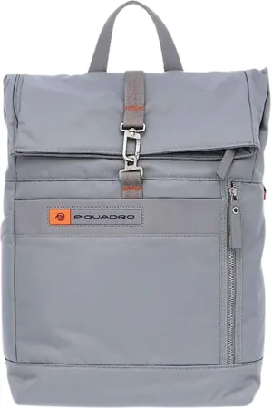 Piquadro Torebki, Kobieta, Szary, ONE SIZE, Nylon, Recyklingowy Szary Plecak z Technicznego Materiału