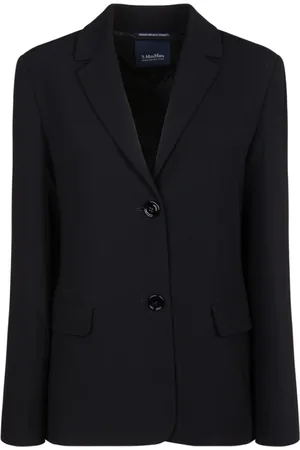Max Mara Kurtki, Kobieta, Czarny, S, Czarny marynarka z guzikami
