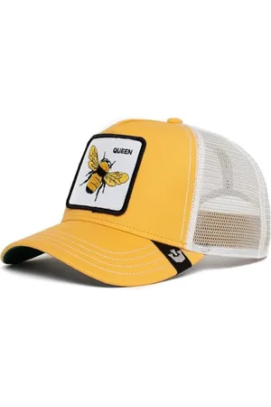 Goorin Bros. Akcesoria, Kobieta, Żółty, ONE SIZE, Len, Animal Farm Trucker Cap Biały Unisex