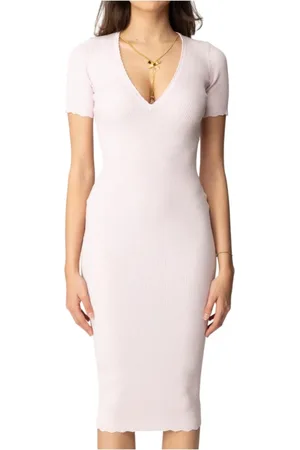 Elisabetta Franchi Sukienki, Kobieta, Różowy, XS, Elegancka Mieszanka Sukienka