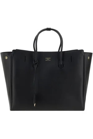 Balenciaga Torebki, Kobieta, Czarny, ONE SIZE, Len, Elegancka Hampton Skórzana Torebka