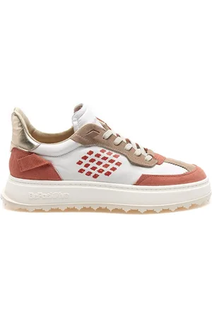 BE POSITIVE Buty, Kobieta, Wielobarwność, 40 EU, Zamsz, Białe Skórzane Sneakersy Cuprace Wing
