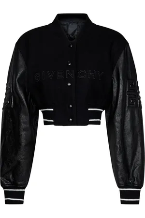 Givenchy Kurtki, Kobieta, Czarny, M, Wełna, Czarna kurtka bomberka