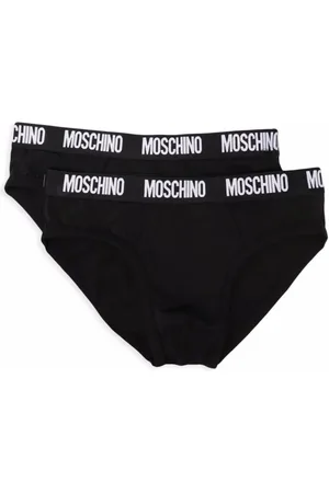 Moschino Bielizna, Mężczyzna, Czarny, 2XL, Bawełniany Slip Stretch 2-Pack