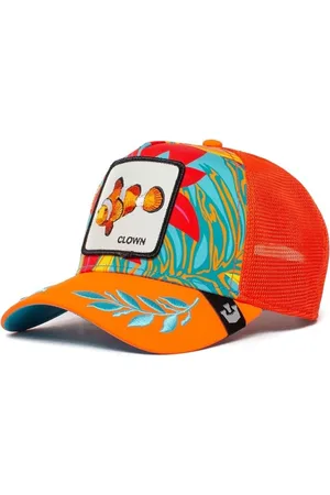 Goorin Bros. Akcesoria, Kobieta, Wielobarwność, ONE SIZE, Len, Animal Farm Trucker Cap Pomarańczowy Unisex