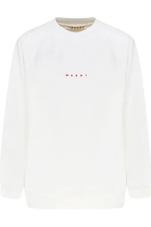 Marni Bluzy, Kobieta, Biały, M, Biała Bluza z Nadrukiem