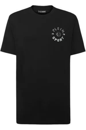 Philipp Plein Koszulki, Mężczyzna, Czarny, L, Klasyczny T-shirt z bawełny