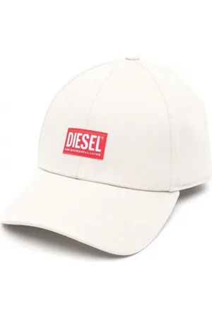 Diesel Akcesoria, Mężczyzna, Biały, S, Biała Stylowa Czapka dla Mężczyzn
