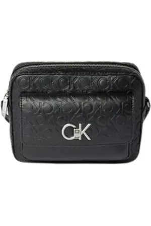 Calvin Klein Torebki, Kobieta, Czarny, ONE SIZE, Czarna torba na aparat z klapką