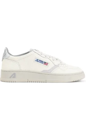 Autry Buty, Kobieta, Biały, 36 EU, Zamsz, Metaliczne Sneakersy dla Kobiet