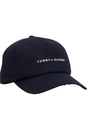 Tommy Hilfiger Akcesoria, Mężczyzna, Niebieski, ONE SIZE, Bawełna, Miękki 6 Panel Czapka
