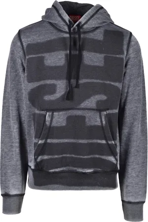 Diesel Bluzy, Mężczyzna, Szary, L, Swetry Bluzy z kapturem