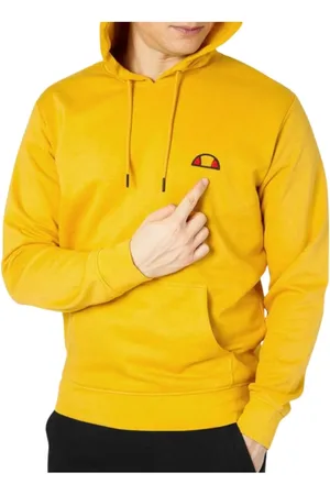 Ellesse Bluzy, Mężczyzna, Żółty, M, Żółta bluza z logo naszywką