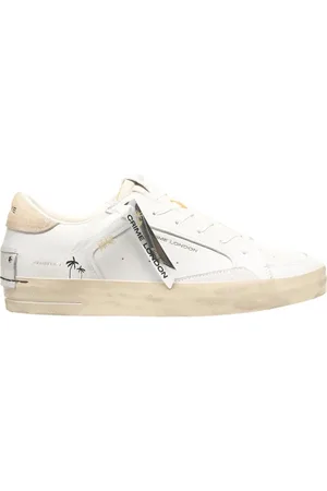 Crime london Buty, Mężczyzna, Biały, 45 EU, Skóra, Białe Sneakersy SK8 Deluxe