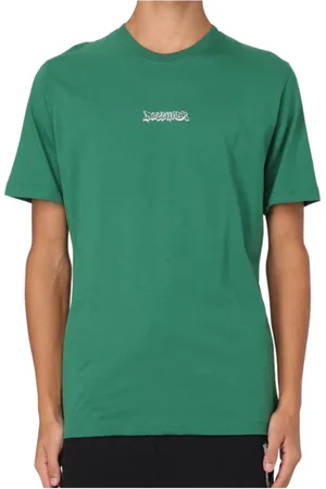 DISCLAIMER Koszulki, Mężczyzna, Zielony, S, Prosty T-shirt z dżerseju dla mężczyzn