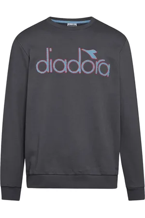 Diadora Bluzy, Kobieta, Szary, M, Szara Bawełniana Bluza z Okrągłym Dekoltem 5Palle