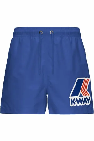 K-Way Stroje kąpielowe, Mężczyzna, Niebieski, L, Nylon, Nylonowe Szorty Kąpielowe Prosty Krój