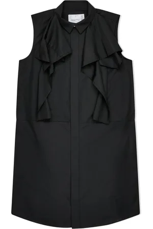SACAI Sukienki, Kobieta, Czarny, M, Sukienka Poplinowa dla Kobiet