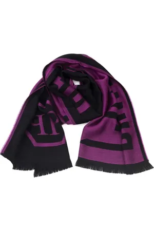 Philipp Plein Akcesoria, Mężczyzna, Wielobarwność, ONE SIZE, Logo Szal Unisex Stola Viola