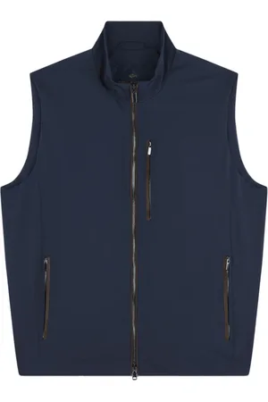 Paul & Shark Kurtki, Mężczyzna, Niebieski, XL, Rayon, Kamizelka Stretch z detalami Alcantara®