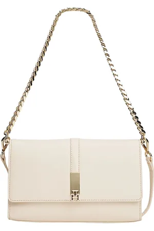 Tommy Hilfiger Torebki, Kobieta, Beżowy, ONE SIZE, Skóra, Heritage Crossbody z Łańcuchem