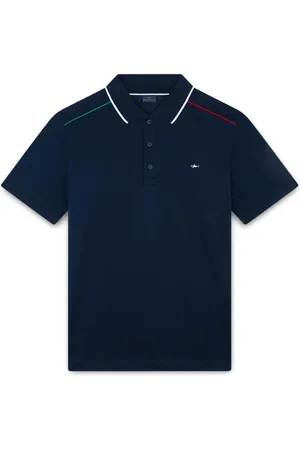 Paul & Shark Koszulki, Mężczyzna, Niebieski, 2XL, Trójkolorowy Polo z Drobno Tkanej Bawełny