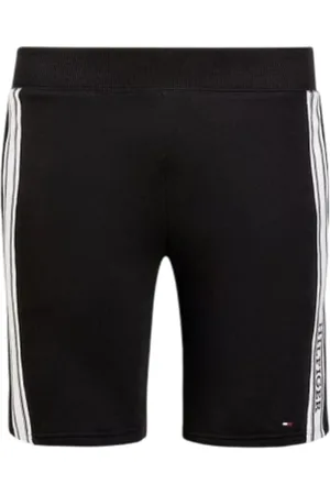 Tommy Hilfiger Szorty, Mężczyzna, Czarny, S, Czarne Paski Bawełniane Szorty