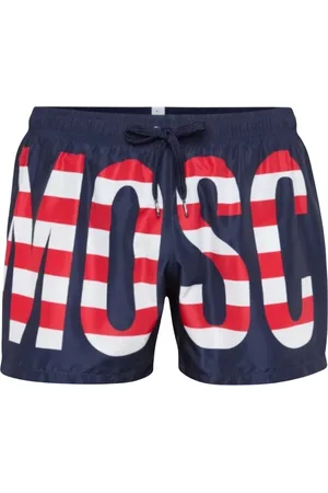 Moschino Stroje kąpielowe, Mężczyzna, Niebieski, XL, Niebieskie szorty kąpielowe dla mężczyzn