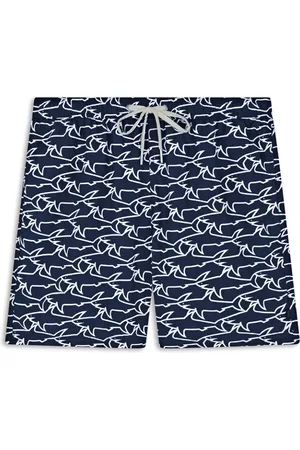 Paul & Shark Stroje kąpielowe, Mężczyzna, Niebieski, 4XL, Kąpielówki z nadrukiem rekina