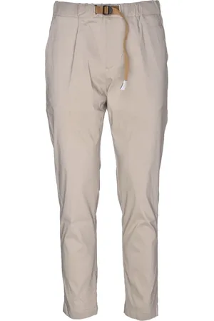 White Sand Spodnie, Mężczyzna, Beżowy, M, Len, Elegant Rayon Blend Pantalone
