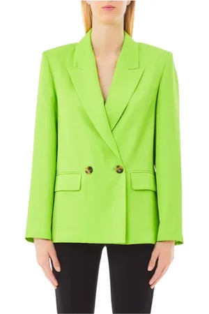 Liu Jo Kurtki, Kobieta, Zielony, S, Elegancki Styl Moda z Lnu