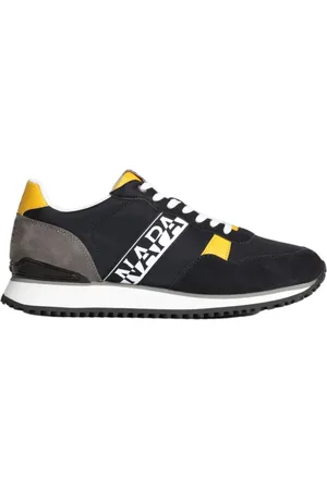Napapijri Buty, Mężczyzna, Niebieski, 44 EU, Skóra, Ciemnoniebieskie Skórzane Sneakersy Cosmos