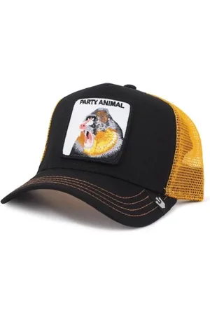 Goorin Bros. Akcesoria, Kobieta, Czarny, ONE SIZE, Czarna czapka trucker z motywem imprezowym unisex