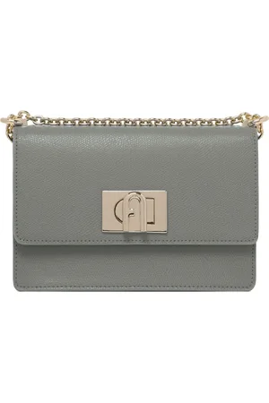 Furla Torebki, Kobieta, Zielony, ONE SIZE, Torba na ramię z agawy i łańcuszkiem