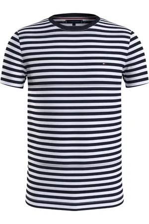 Tommy Hilfiger Koszulki, Mężczyzna, Wielobarwność, 2XL, Pinstripe Crew Neck T-Shirt