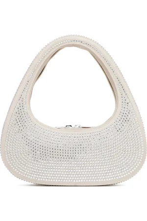 COPERNI Torebki, Kobieta, Beżowy, ONE SIZE, Torebka z kryształami Baguette Swipe