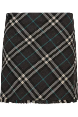 Burberry Spódnice, Kobieta, Czarny, S, Spódnica w Kratę