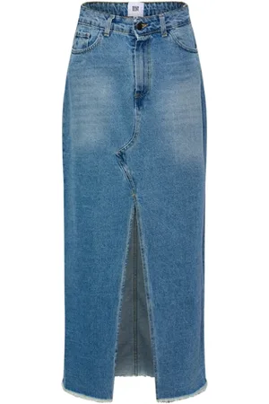 Tiffany & Co. Spódnice, Kobieta, Niebieski, 2XS, Denim, Niebieska Spódnica Dżinsowa