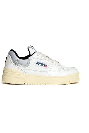 Autry Buty, Kobieta, Biały, 39 EU, Białe/Srebrne Damskie Sneakersy